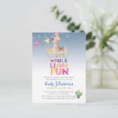 Llama Mama Fiesta Cacti Fun Modern Girl Boy Briefkaart (Staand voorkant)