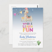 Llama Mama Fiesta Cacti Fun Modern Girl Boy Briefkaart (Voorkant / Achterkant)