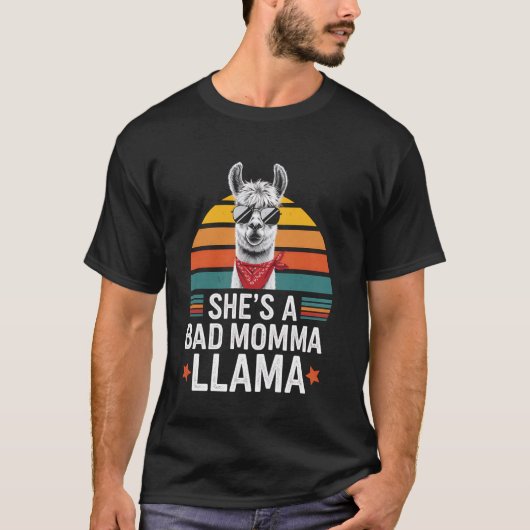 Llama mama grappig dier liefhebber moeder cadeau t-shirt (Voorkant)