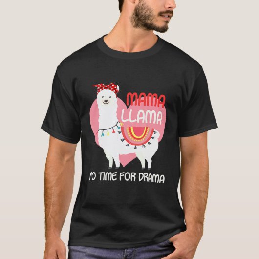 Llama Mama Llama En Hart T-shirt (Voorkant)
