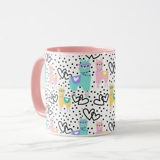 Llama Mama, Mok, Moederdag, Gift Mok (Voorkant links)