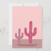 Llama Mama Roze Schattigee Cactus Maraca Baby show Kaart (Achterkant)