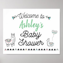 Llama Mama Shower Welkomstbord Poster
