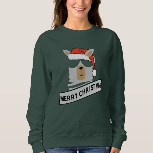 Llama Mama Ugly KerstSweater Funny Sweatshirt (Voorkant)