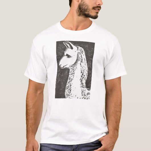 Llama Mannen T-Shirt (Voorkant)