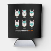 Llama-masker Verkeerde sociale vervorming Blikjeskoeler (Voorkant)