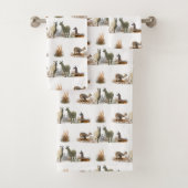 Llama Meadow Bathroom Towel Set (kies kleur) Bad Handdoek (Insitu)