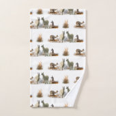 Llama Meadow Bathroom Towel Set (kies kleur) Bad Handdoek (Handdoek)