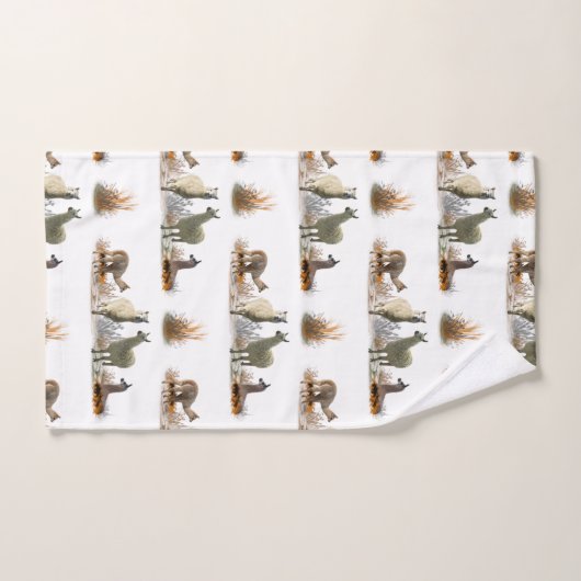 Llama Meadow Bathroom Towel Set (kies kleur) Bad Handdoek (Handdoek)