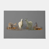 Llama Meadow Deuren Mat (grijs) (Voorkant)