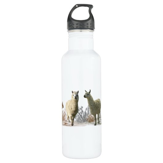 Llama Meadow Water Fles (Voorkant)
