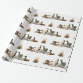Llama Meadow Wrapping Papier (kies kleur) (Uitgerold)