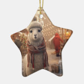 Llama Merry Christmas Ornament, Pet Lover Gift Keramisch Ornament (Links)