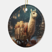 Llama Merry Christmas Ornament, Pet Lover Gift Keramisch Ornament (Links)