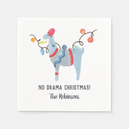 Llama met de thema Ugly Sweater Kerstparty Servet