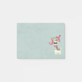 Llama met een kerstkop en een zonnebril post-it® notes (Voorkant)