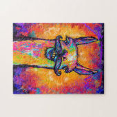 Llama met een Mustache - Art Puzzle 11x14 Legpuzzel (Horizontaal)