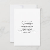 Llama met een Santa Hat en zonnebril Bedankt (Achterkant)