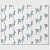 Llama met kerstmis cadeaupapier (Vlak)