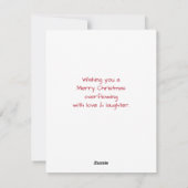 Llama met kerstmis en een zonnebril feestdagenkaart (Achterkant)