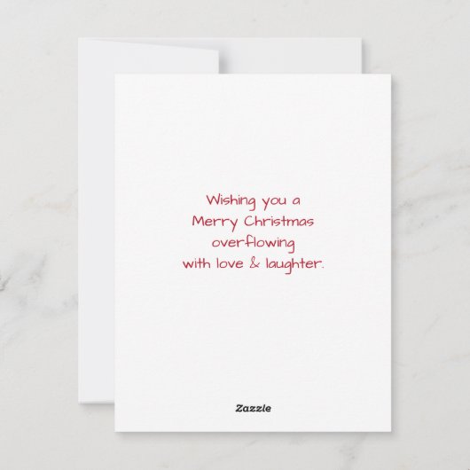 Llama met kerstmis en een zonnebril feestdagenkaart (Achterkant)