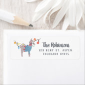 Llama met kerstmis etiket (Insitu)