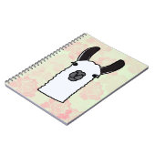 Llama met Pioenrozen Notitieboek (Linkerzijde)