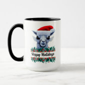 Llama met Santa Hat en Mok van tekst (Links)