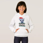 Llama met Santa Hat Hoodie (Voorkant volledig)