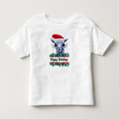Llama met Santa Hat Kinder Shirts (Voorkant)