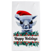 Llama met Santa Hat Klein Cadeauzakje (Achterkant)
