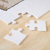 Llama met witte bloesems legpuzzel (Zijkant)