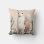 Llama met zadel in de woestijn kussen (Voorkant)