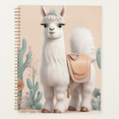Llama met zadel in de woestijn planner (Voorkant)