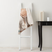 Llama met zadel in de woestijn sherpa deken (In situ)