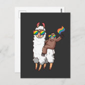 Llama met zonnebril Gelijkheids LGBT Briefkaart (Voorkant / Achterkant)