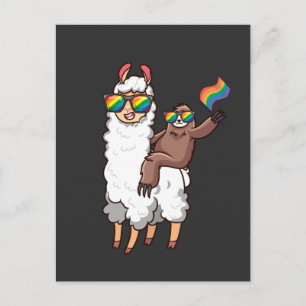 Llama met zonnebril Gelijkheids LGBT Briefkaart