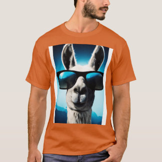 Llama met zonnebril t-shirt