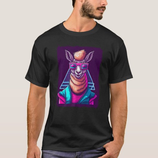 Llama met zonnebril t-shirt (Voorkant)