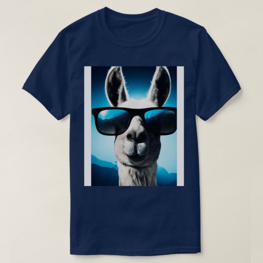 Llama met zonnebril t-shirt (Design voorkant)