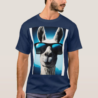 Llama met zonnebril t-shirt