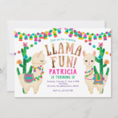 Llama, Mexicaan, FIesta, Cute, Birthday Kaart (Voorkant)