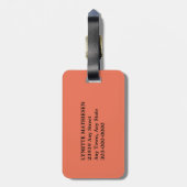 Llama Mia Sinaasappel met zonnebril Bagagelabel (Achterkant verticaal)