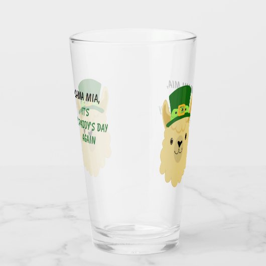 Llama Mia St Paddy's Day Glas (Rechts)