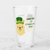 Llama Mia St Paddy's Day Glas (Voorkant)
