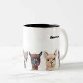 Llama-Mokken Tweekleurige Koffiemok (Voorkant rechts)