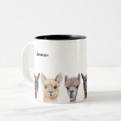 Llama-Mokken Tweekleurige Koffiemok (Voorkant links)