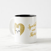 Llama-Mokken Tweekleurige Koffiemok (Voorkant links)