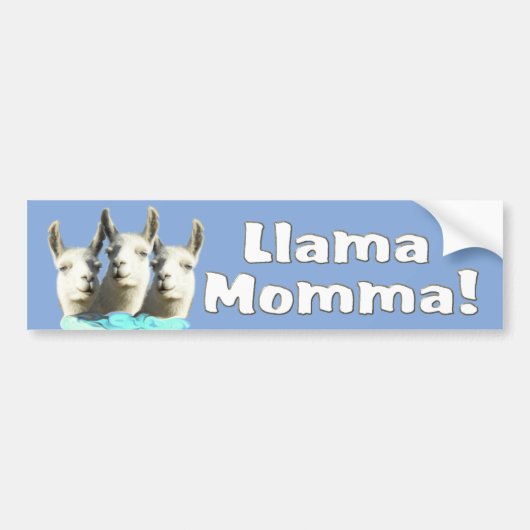 Llama Momma Bumpersticker (Voorkant)