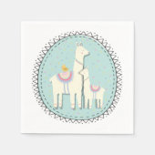 Llama Momma en baby servetten (Voorkant)